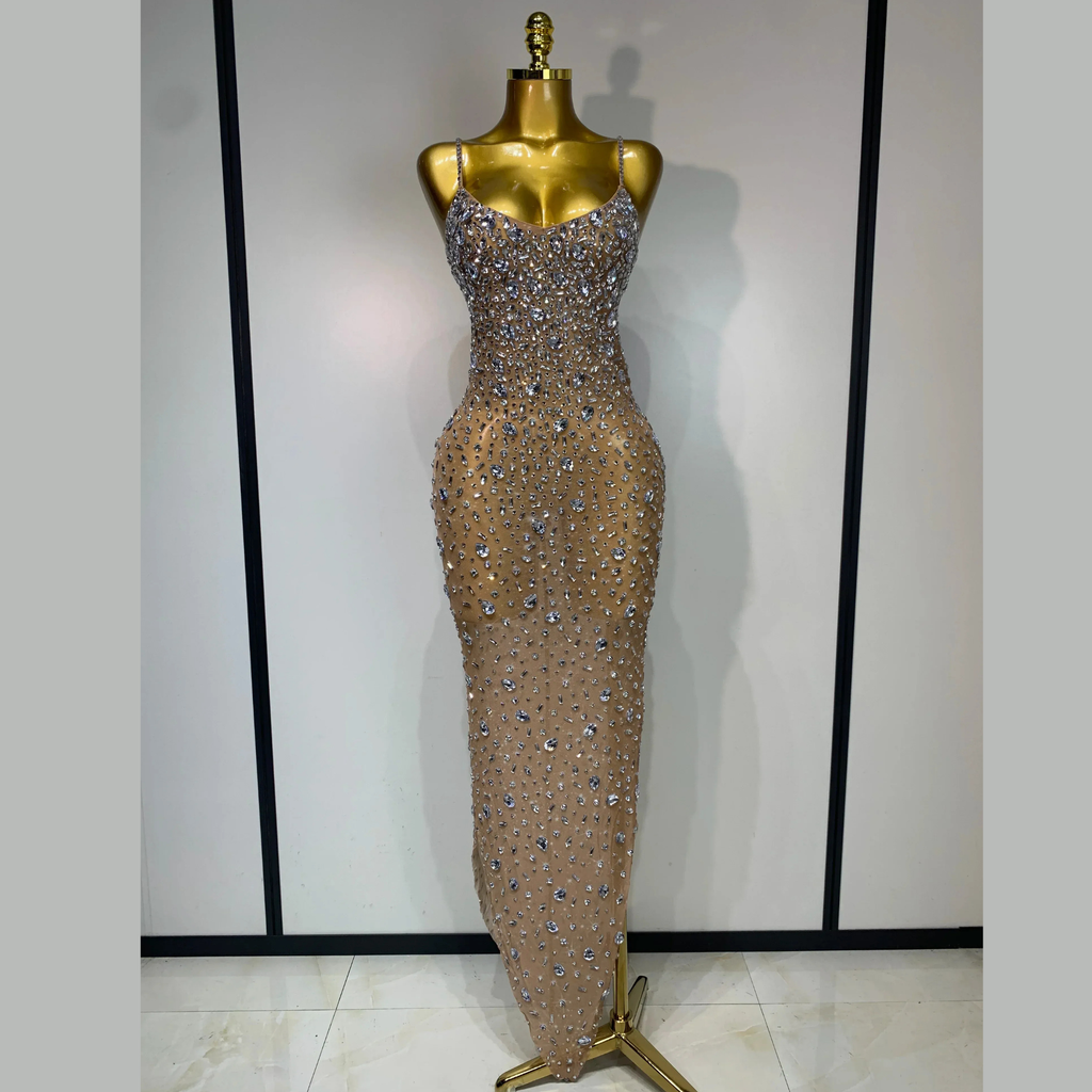 Zeraphielle – Crystal Illusion Rhinestone Gown
