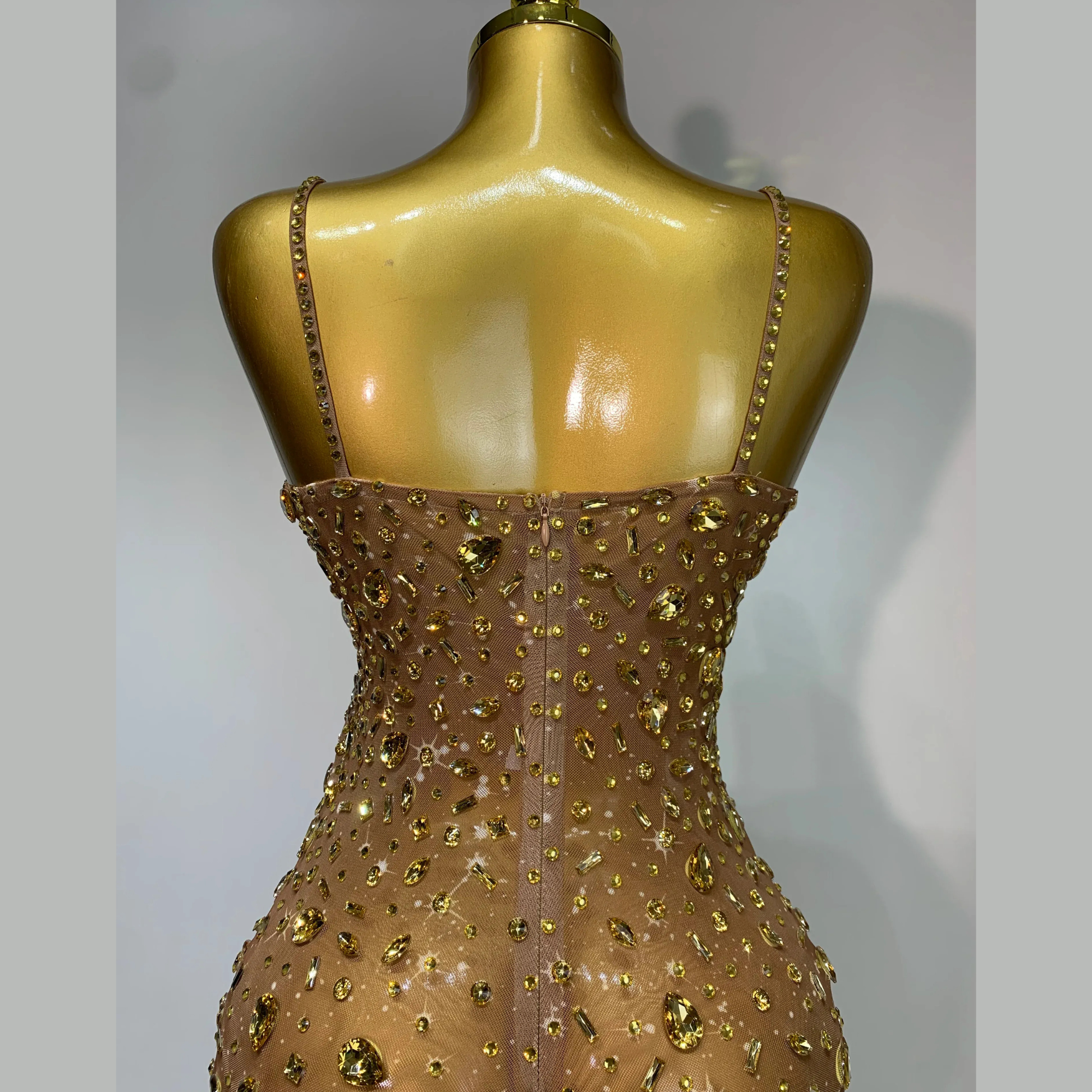 Zeraphielle – Crystal Illusion Rhinestone Gown
