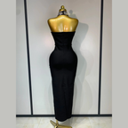 Avelyne - Embellished Strapless Bandage Dress