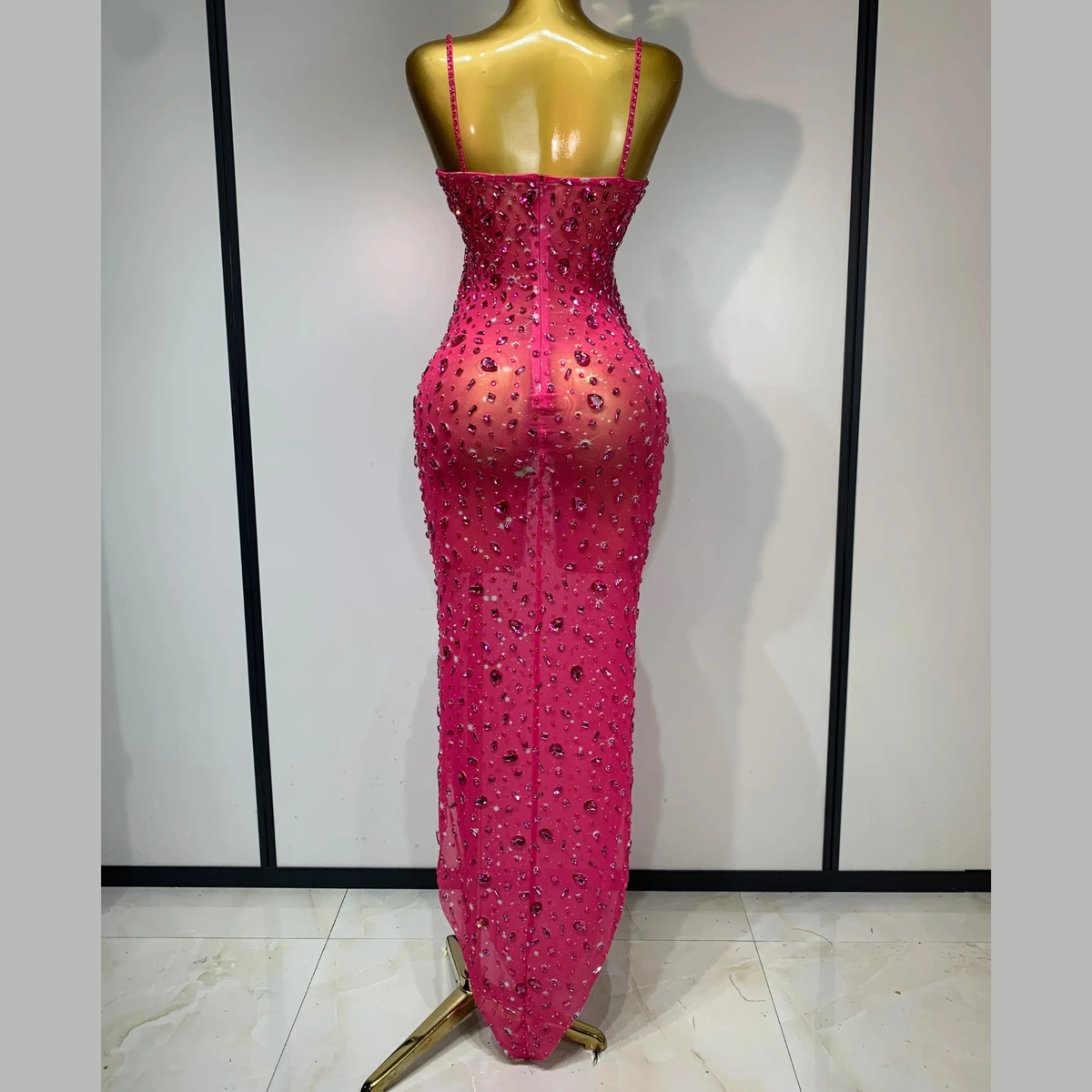 Zeraphielle – Crystal Illusion Rhinestone Gown