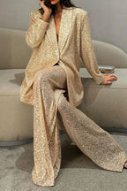 Jasper Sequined Suit Jacket and Trousers Set