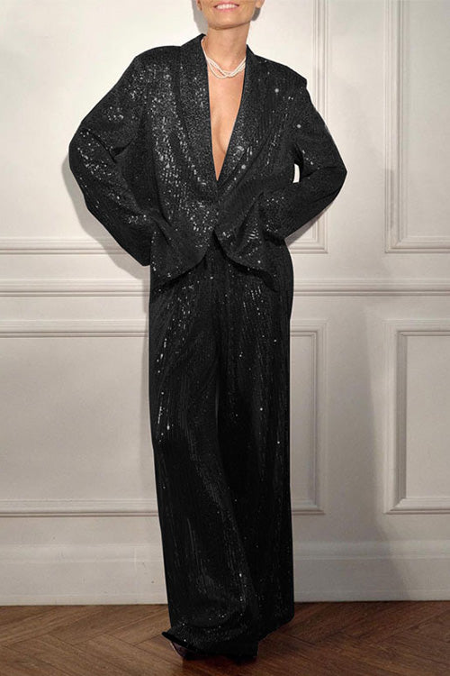 Jasper Sequined Suit Jacket and Trousers Set