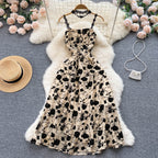 Vintage Floral Printed Slip Dress
