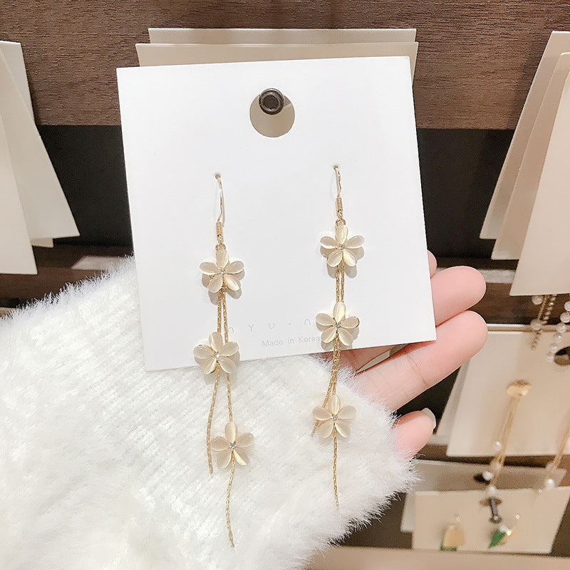 Flower-fringed Earrings