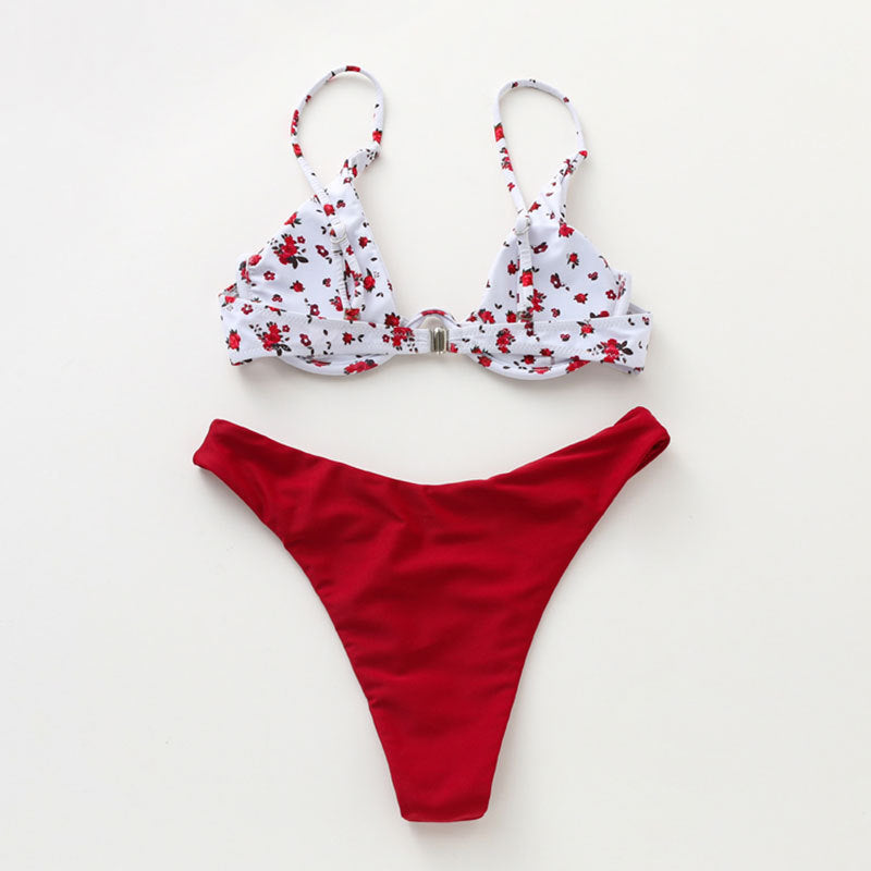 Push-up Bra Underwire Printed Bikini