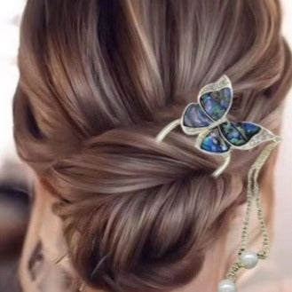 Pearl Fringed U-shaped Hairpin