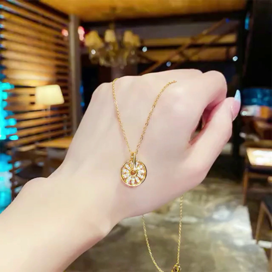A Cut-out Square Necklace