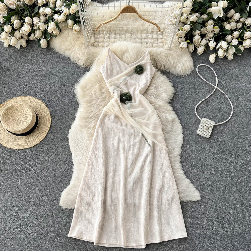 Camellia Halter Dress With Halter Back