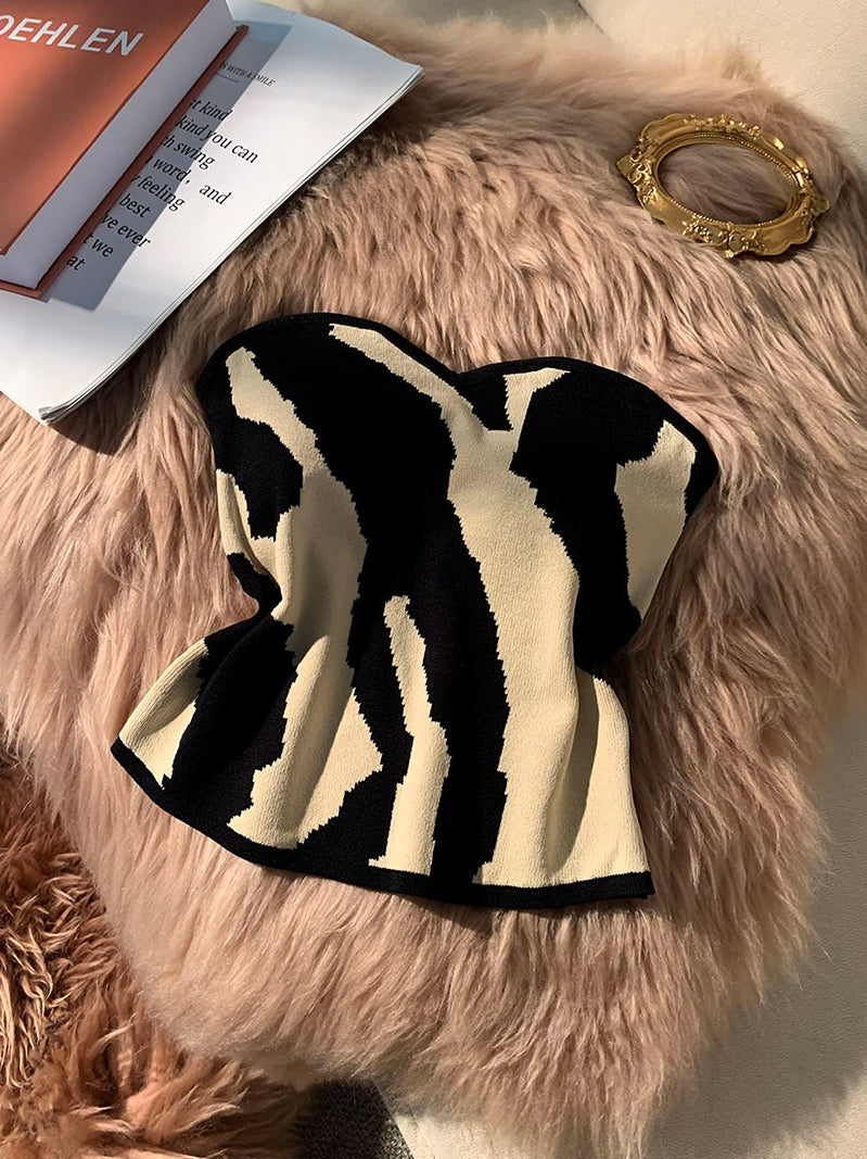 Chest - Wrapped Zebra Halter Vest