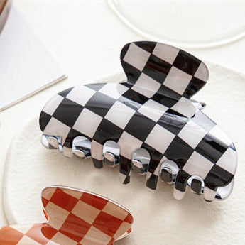 Colorful Checkerboard Hair Claws