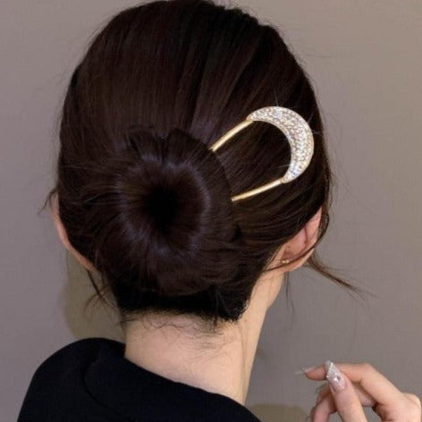 Pearl Fringed U-shaped Hairpin