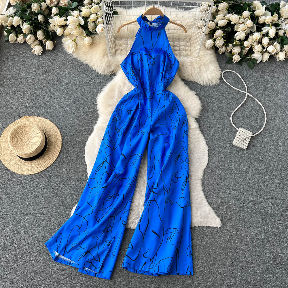 Premium Floral Halter Jumpsuit