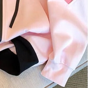 Color Blocking Hooded Thickened Sweatshirt