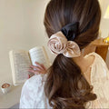 3d Fabric Rose Handmade Hair Clips