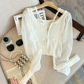Patchwork Hooded Halter Zipped Top
