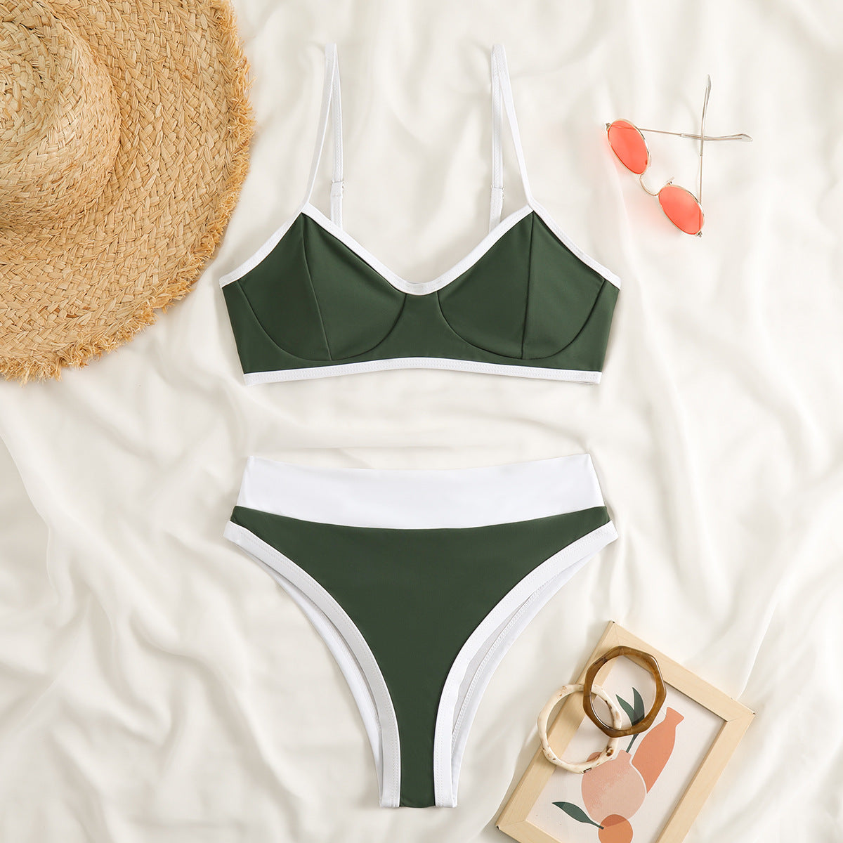 Quick Dry Solid Color Bikini