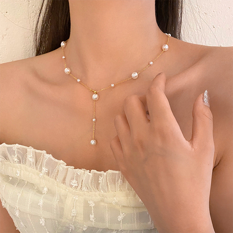 Full Star Pearl Tassel Necklace