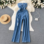 Vintage Ripped Denim Jumpsuit