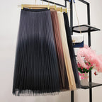 Both Sides Wear Gradient Mesh Skirt