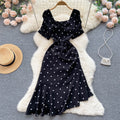 Polka Dot Black Fishtail Dress