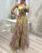 Aisha | Asymmetric One-Sleeve Dress