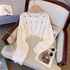 French Style Ripped Hollowed Sweater