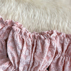 Strapless Long Sleeve Jacquard Shirt