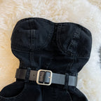 Strapless Denim Shorts