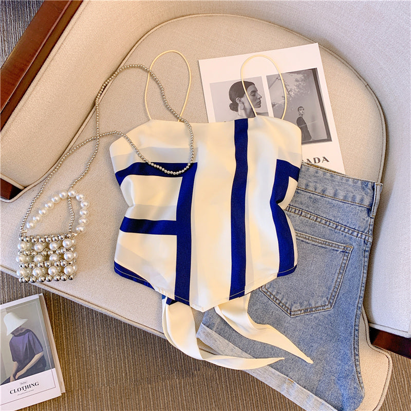 Niche Lace-up Printed Camisole