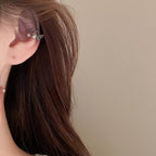 Double Silver Butterfly Double Ear Clip (Single)