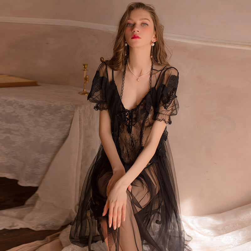Fairy Embroidery Dress&Lounge Robe