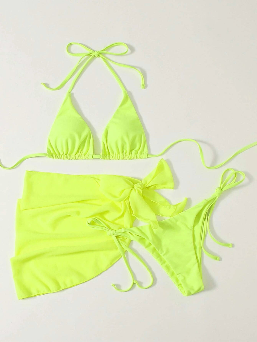 Mesh Three-piece Split Swimsuit
