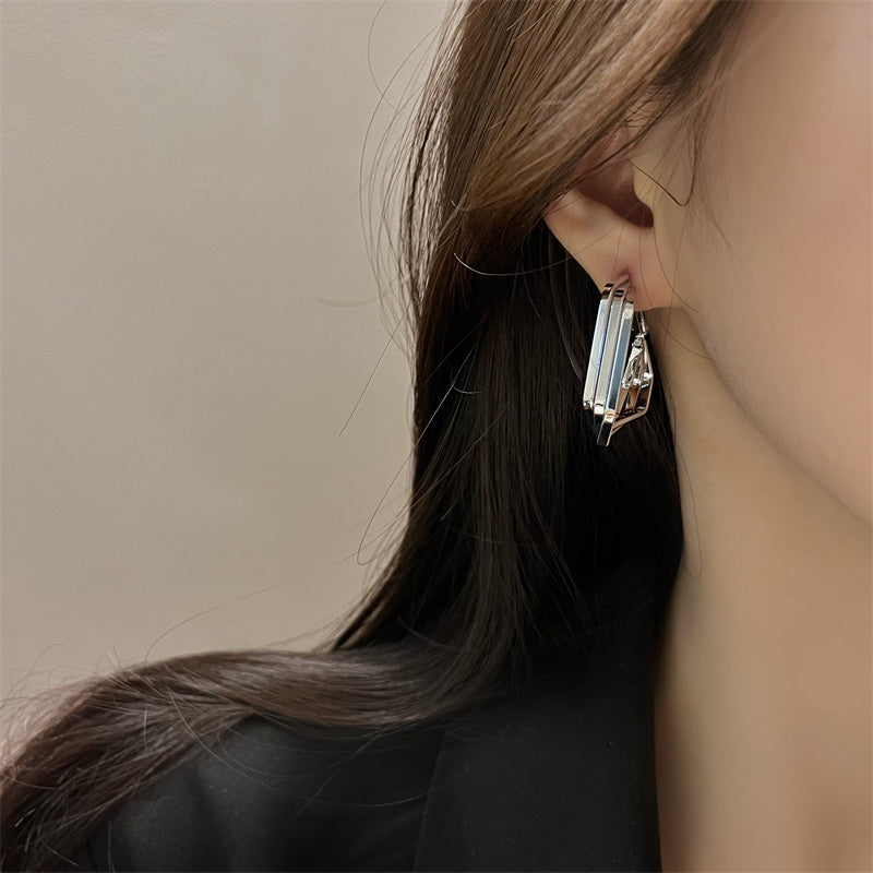 Niche Triangle Metal Earrings