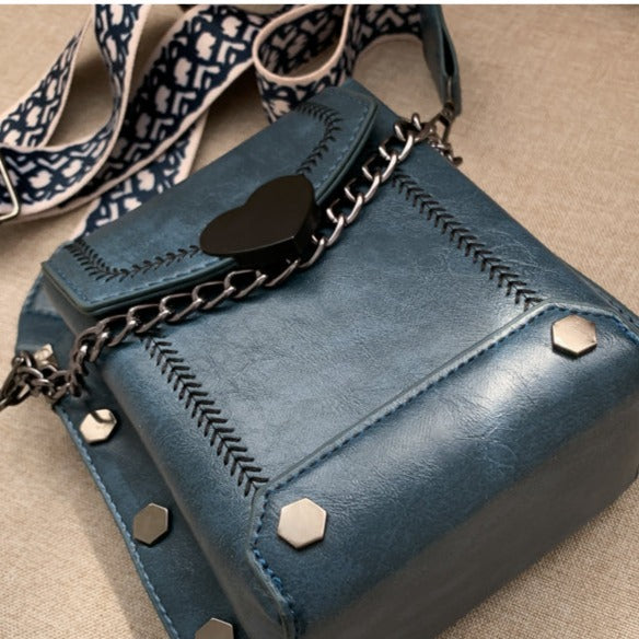 Chic Metal Studded Crossbody Bag