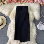Asymmetric One-step Black OL Skirt