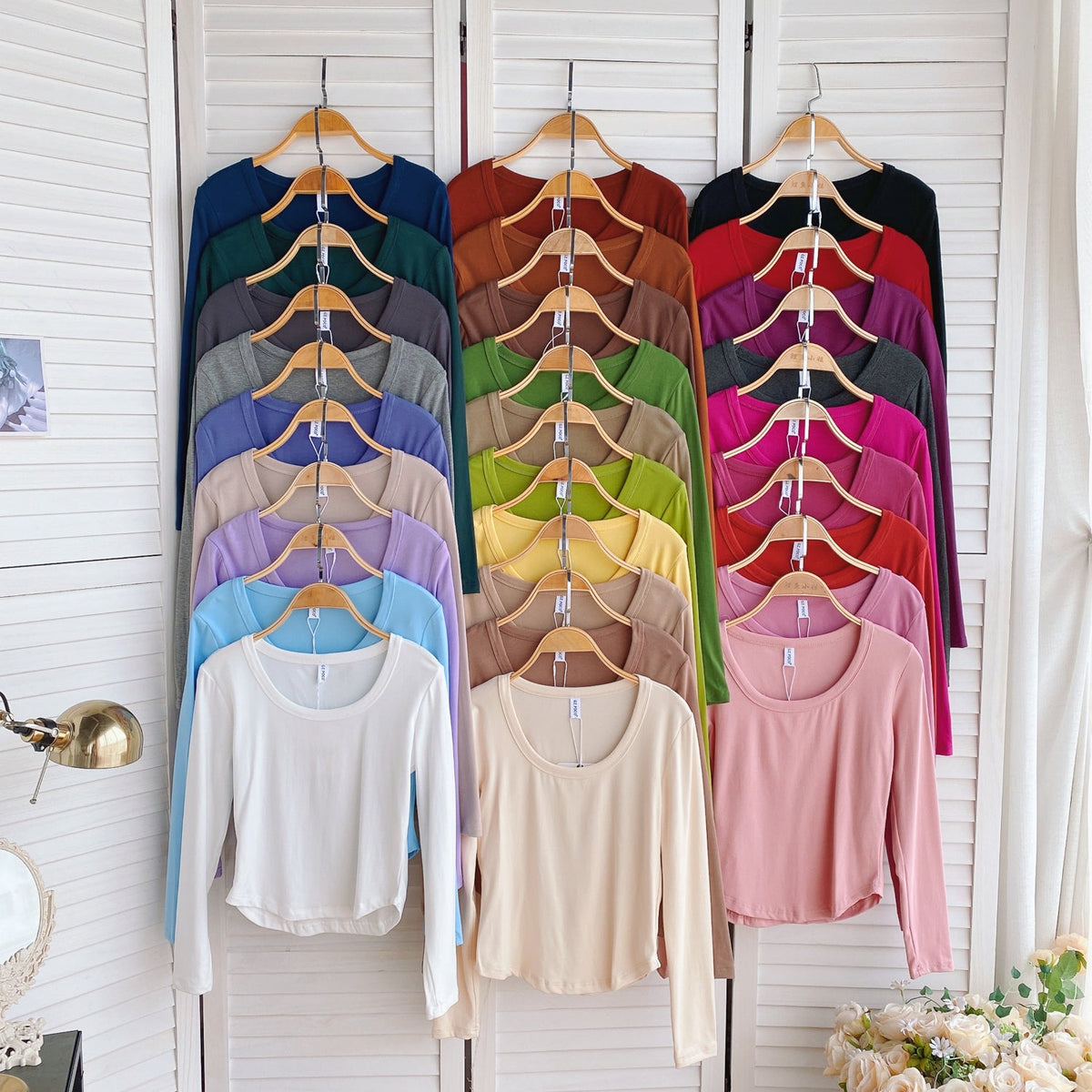 Simple Design Candy Color T-Shirt