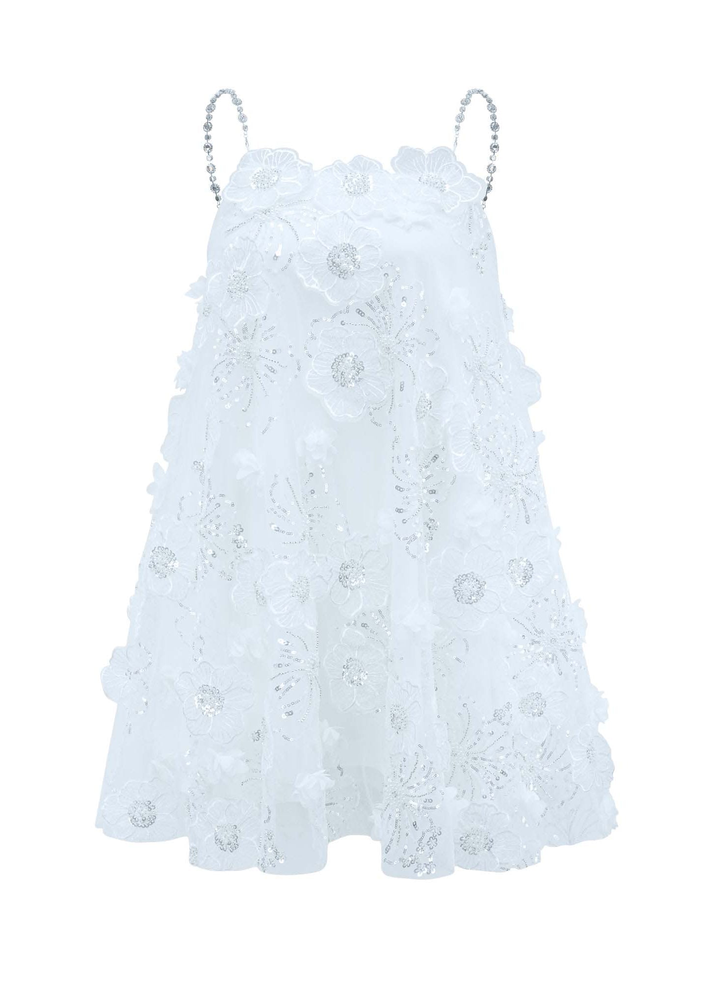 Manon Crystal-Embellished Floral Mini Dress