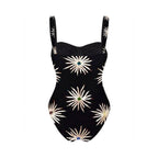 Vintage Printed Slip Swimsuit&Wrap Skirt