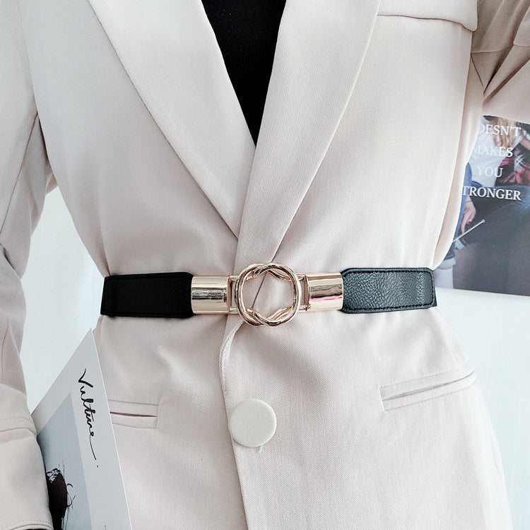 Double Ring Buckle Elastic Belt
