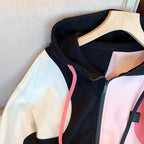 Color Blocking Hooded Thickened Sweatshirt