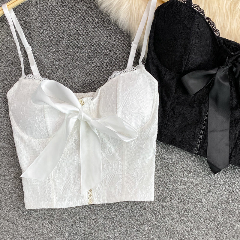 Lace Camisole With Eyelashes