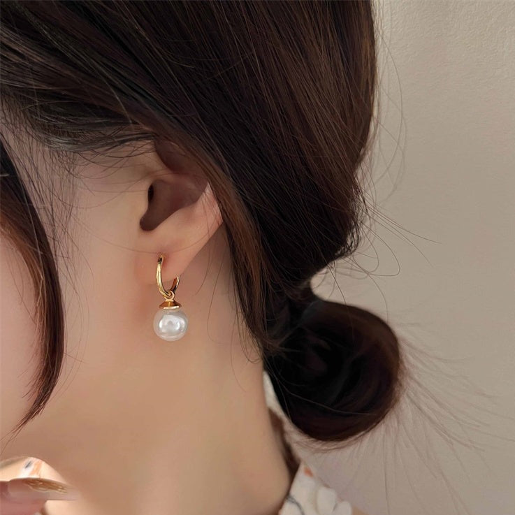 Vintage Pearl Pendant Earrings