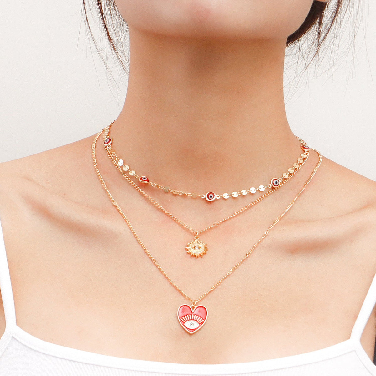 Devil's Eye Multi-Layer Necklace