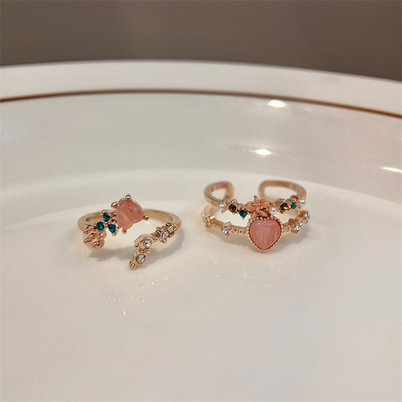 Sweetie Colored Floral Zircon Ring