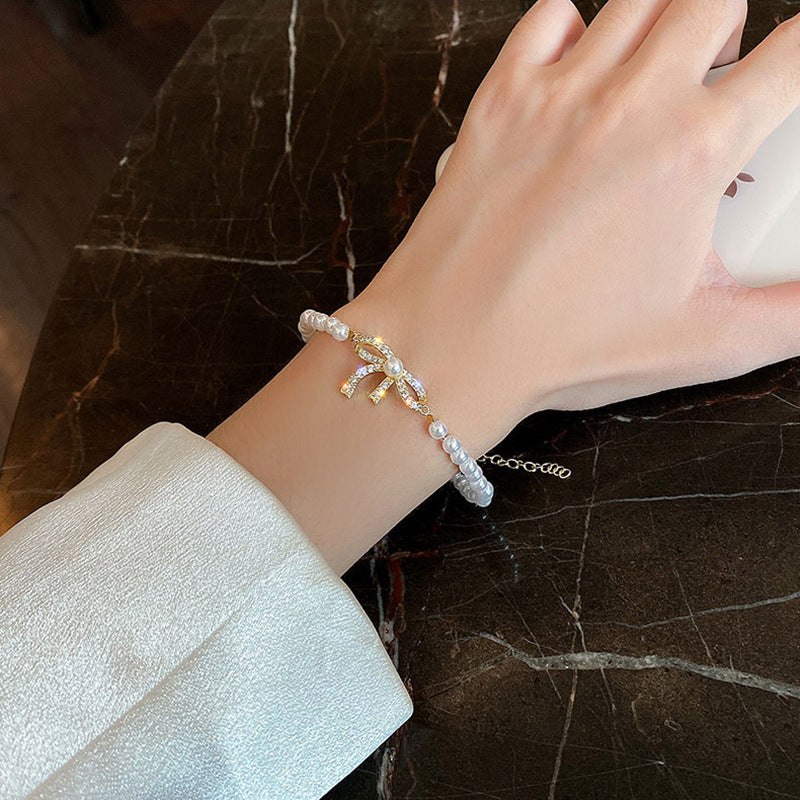 Pearl Bow Bracelet