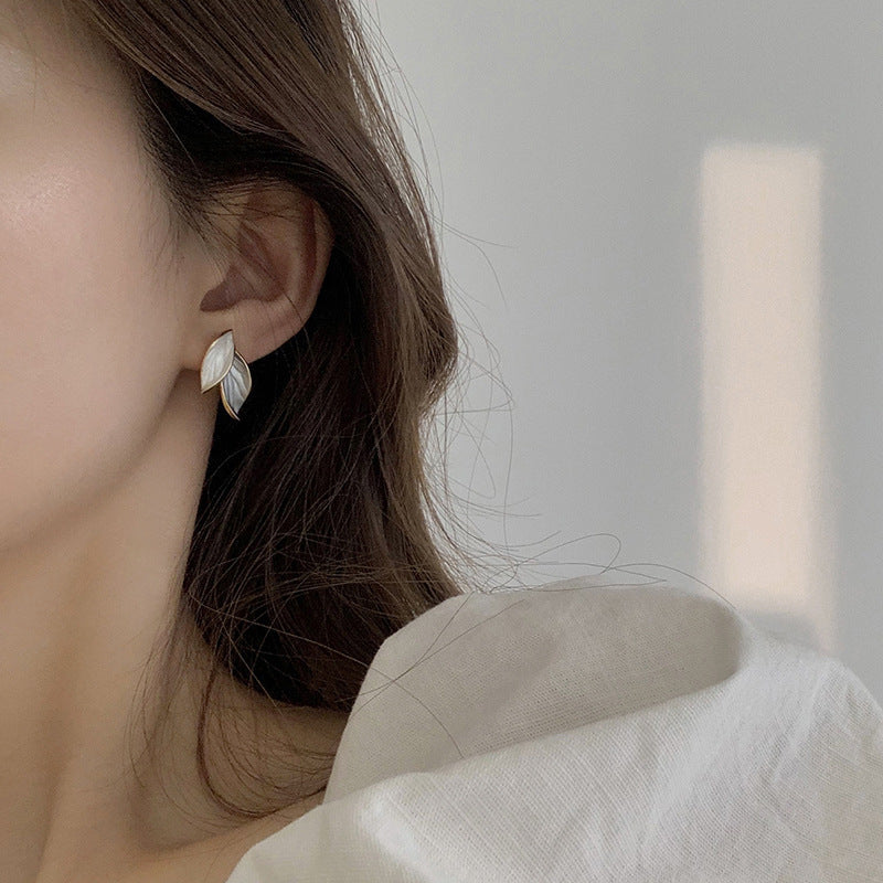 Mori Styled Leaf Earrings