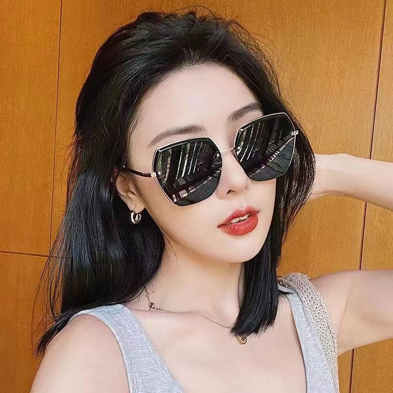 Korean Style Geometric Frame Sunglasses