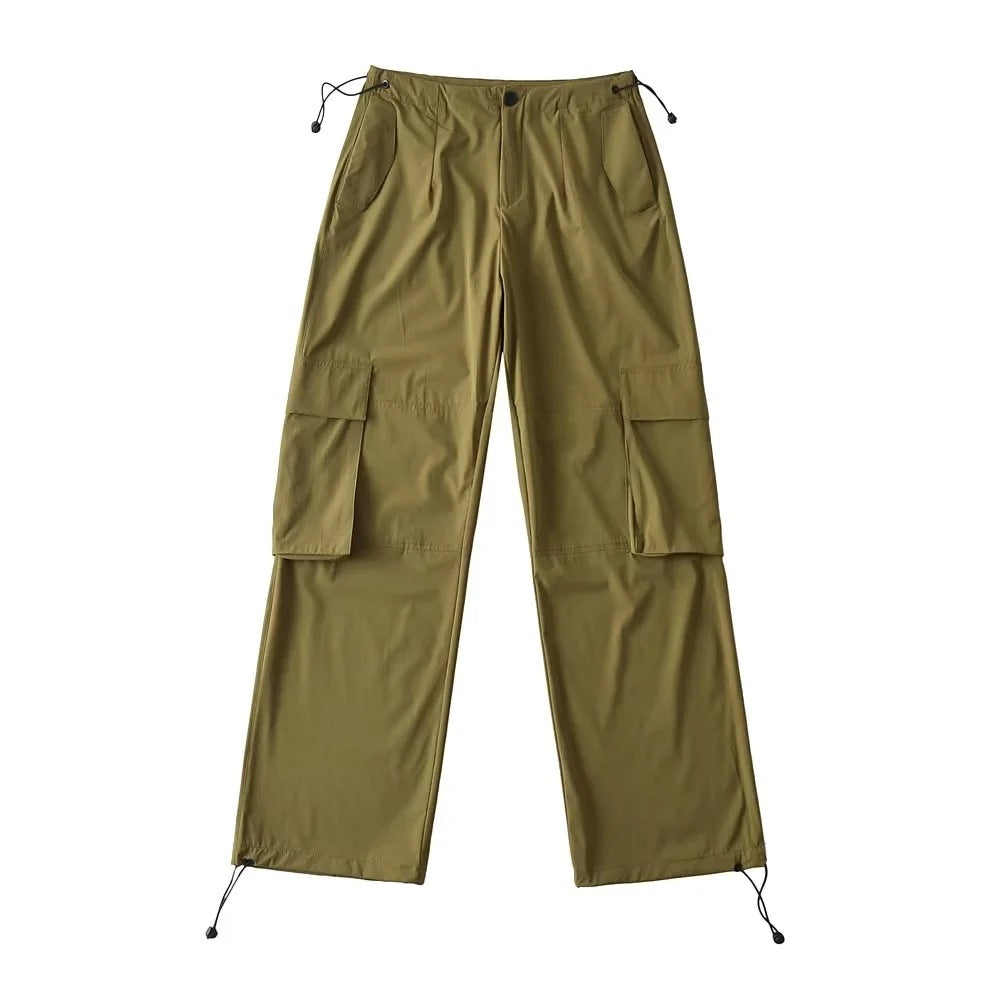 Drawstring Overalls With Large Pockets