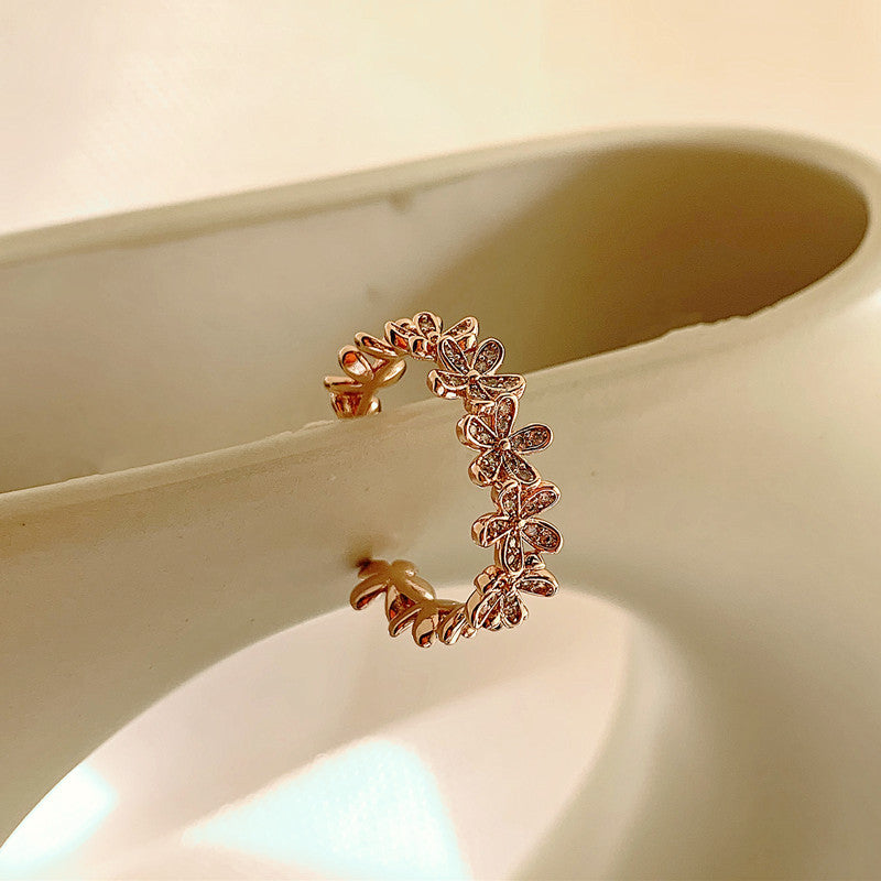 Flower Opening Ring For Ladies