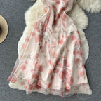 Halter Dress With A Cut Waist And A Tie